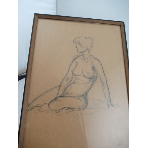 96 - Two studies of Nudes 1962    17.5ins x 12ins