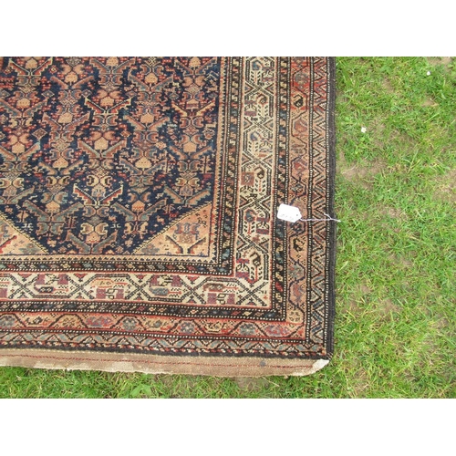 91 - An Eastern design rug,  84ins x 48ins