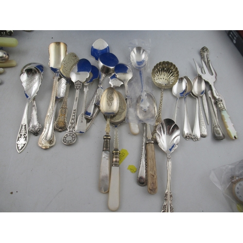 228 - A collection of silver plated flatware etc