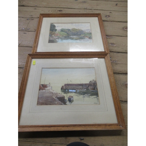 105 - A collection of water colours By Heard and others and a framed watercolour by Lesley Ford