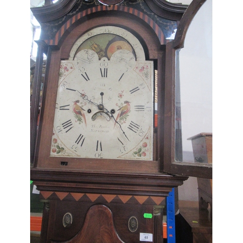 65 - A Georgian long case clock, with mahogany case