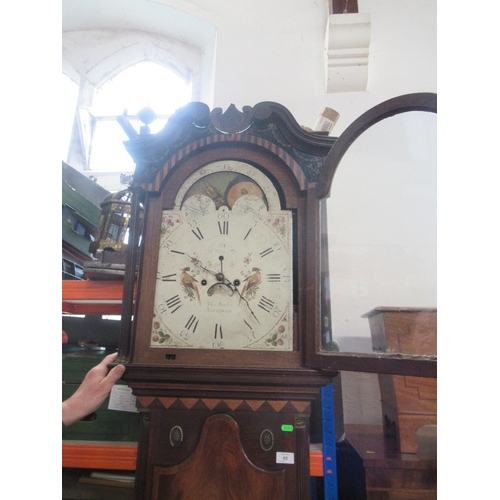 65 - A Georgian long case clock, with mahogany case