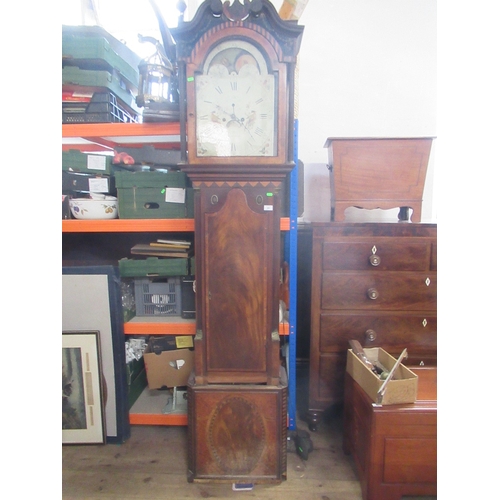 65 - A Georgian long case clock, with mahogany case