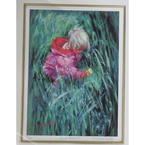 103 - David Gay, watercolour, together with three prints including a Russell Flint