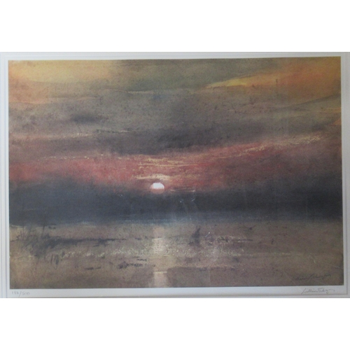 103 - David Gay, watercolour, together with three prints including a Russell Flint