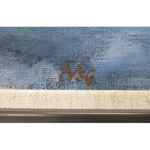 104 - Cynthia Griffiths, oil on board, Still Life with Green Teapot and Flowers, 15ins x 11ins