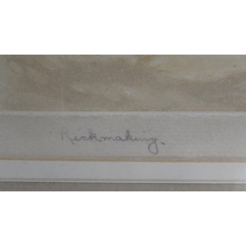 111 - Colour print, Rick Making, signed, 14ins x 18.5ins