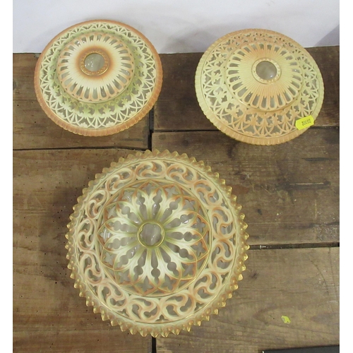 121 - Three Royal Worcester blush ivory covered pot pourri