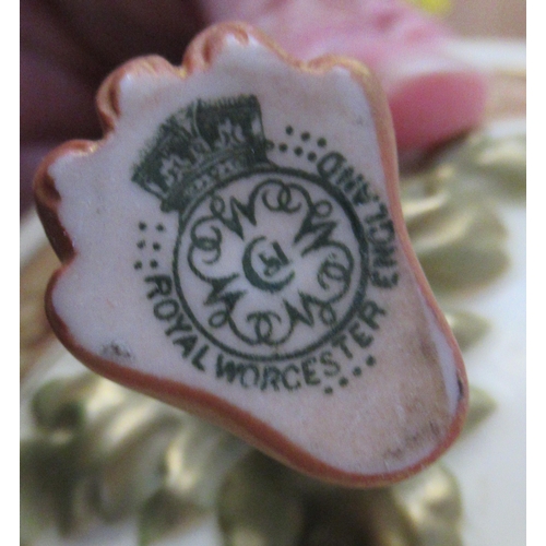 121 - Three Royal Worcester blush ivory covered pot pourri