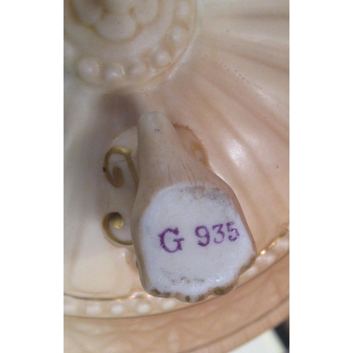 121 - Three Royal Worcester blush ivory covered pot pourri