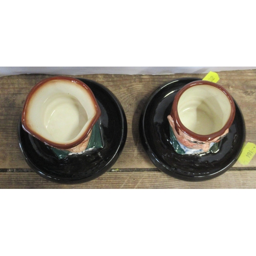 124 - Two Royal Doulton character match/tooth pick holders