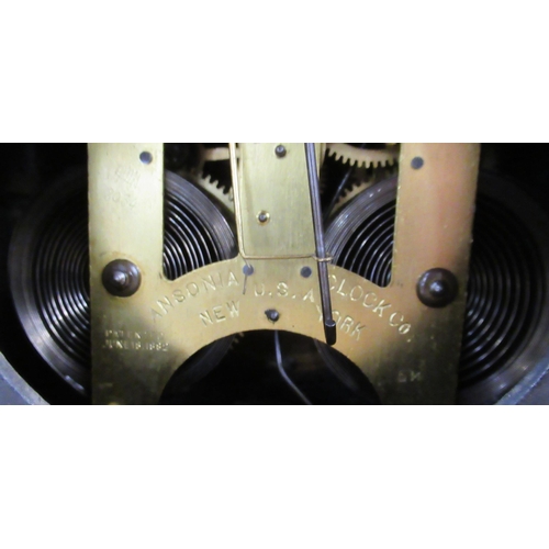 142 - An Ansonia Clock Co mantel clock, height 10.5ins