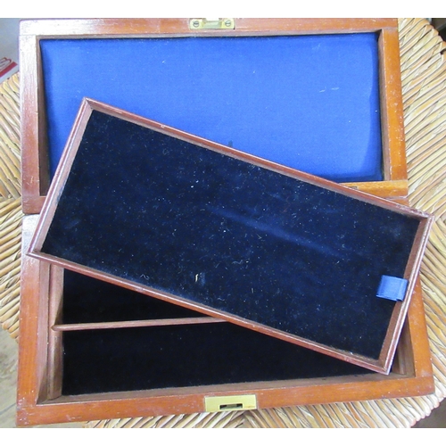 206 - A box of assorted items, to include trays, barometer, boxes etc
