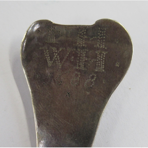 217 - An Antique silver spoon, with embossed decoration, initialled and dated 1688, length 7.25ins