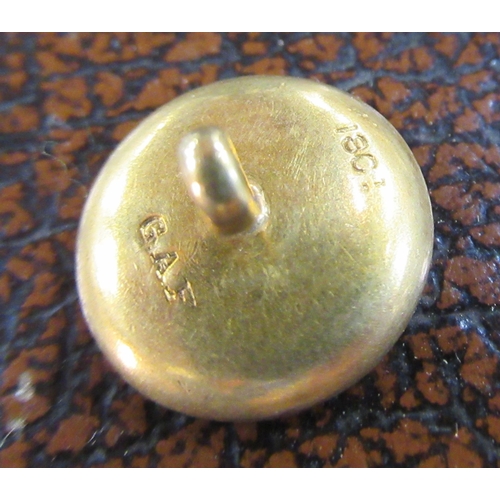 236 - A Cartier gents dress button set, with mother of pearl and 18ct gold, together with three other butt... 