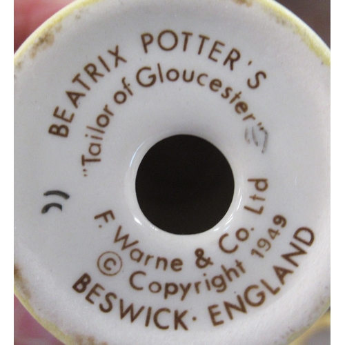 251 - 8 Beswick Beatrix Potter figures to include Aunt Peticotes, Tabitha Twichit, Taylor of Gloucester et... 