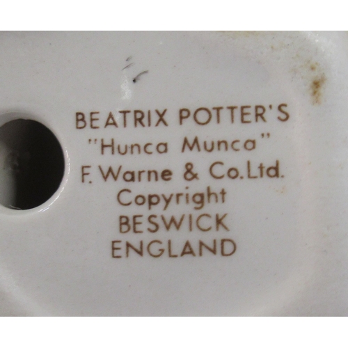 253 - 8 Beswick Beatrix Potter figures to include Sir Issac Newton , Ginger, Mr Drake Puddle Duck etc