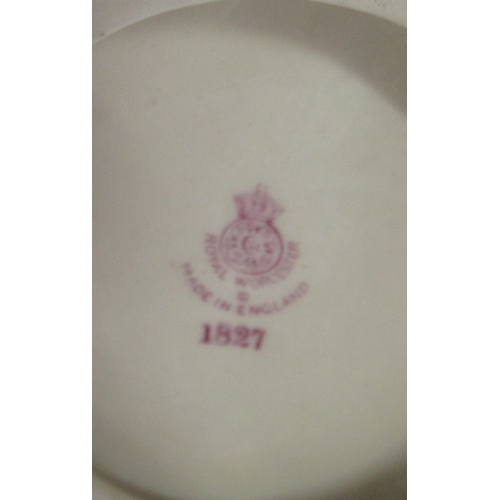 261 - A pair of Royal Worcester James Hadley figures, decorated in shot silk colours of two woman playing ... 