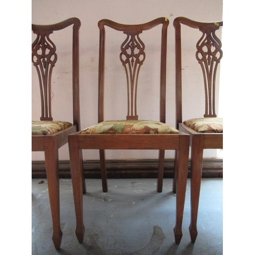 4 - A set of four Edwardian dining chairs