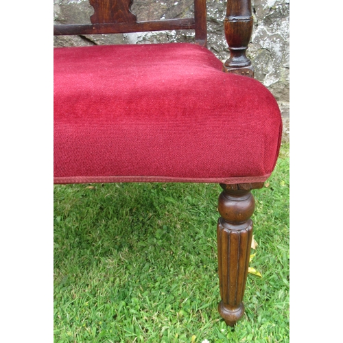 5 - A Regency open armchair, with lyre splat and front reeded legs, together with an Edwardian Show wood... 