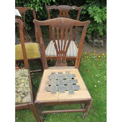 53 - Six various Chippendale style dining chairs