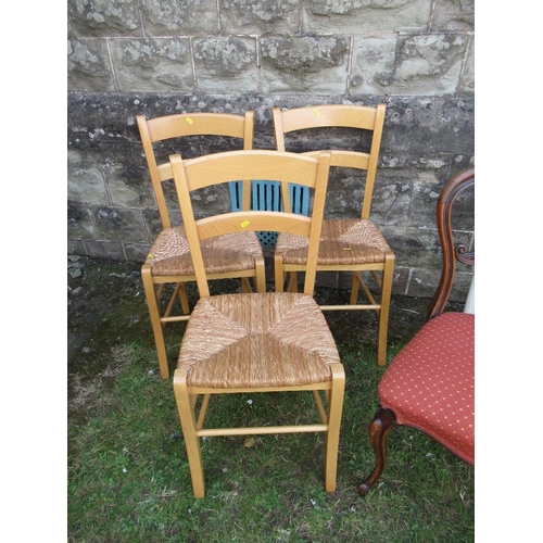 58 - A collection of chairs, to include 3 kitchen chairs, white bentwood chair and a Victorian single cha... 