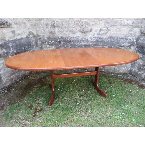 59 - A G plan mid century extending dining table, fully extended length 82ins, width 42ins , height 29ins