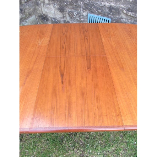 59 - A G plan mid century extending dining table, fully extended length 82ins, width 42ins , height 29ins