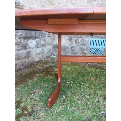 59 - A G plan mid century extending dining table, fully extended length 82ins, width 42ins , height 29ins