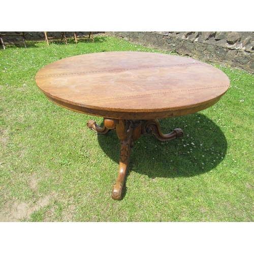 65 - A 19th century centre table 48ins diameter,  height 26ins