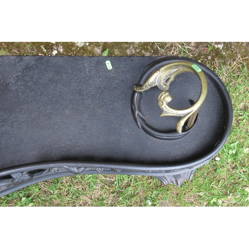 81 - A 19th century metal and brass fender, width 56ins