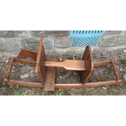 86 - A child's pine rocking horse