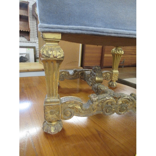 60 - A 17th century style gilt square stool