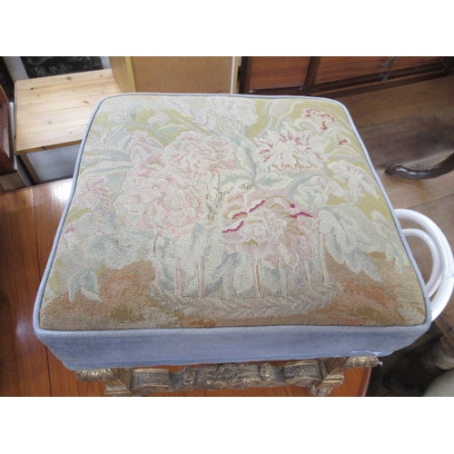 60 - A 17th century style gilt square stool