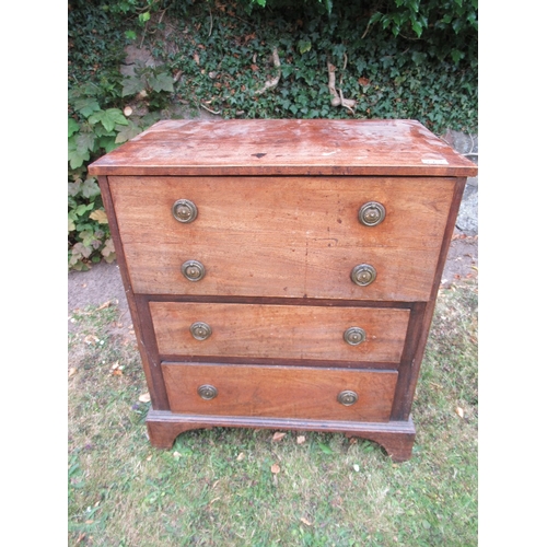 77b - A 19th century mahogany chest of drawers (converted commode)