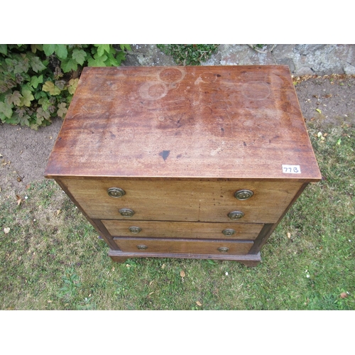 77b - A 19th century mahogany chest of drawers (converted commode)