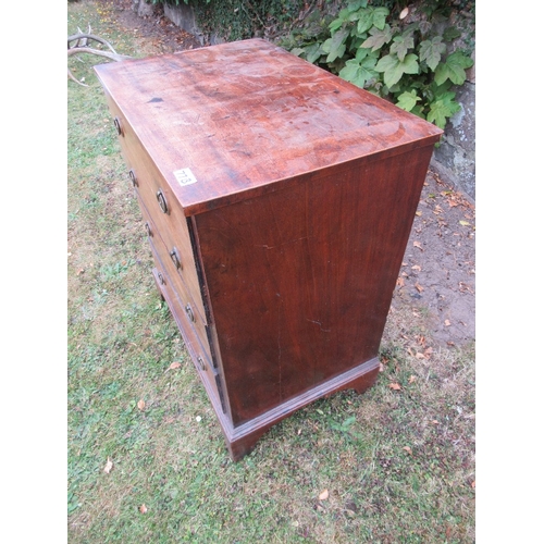 77b - A 19th century mahogany chest of drawers (converted commode)