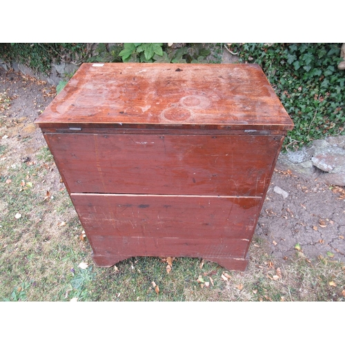 77b - A 19th century mahogany chest of drawers (converted commode)