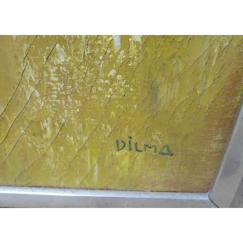 102 - Dilma , oil on canvas, Middle Eastern scene, 28ins x 20ins together with an oil on canvas, signed Ba... 