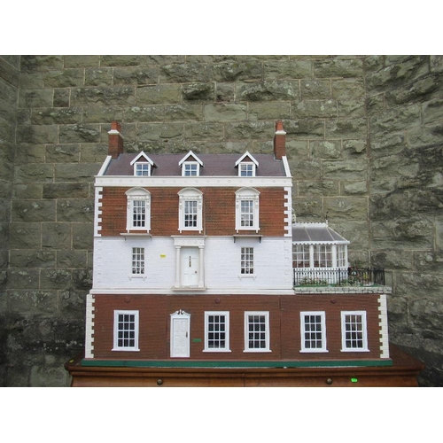 11 - (41) A modern dolls house in the Georgian style, width 54ins, height 47ins, depth 18ins