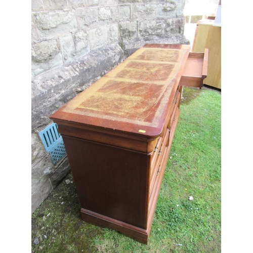 13 - (40) A modern walnut sideboard by Lexington fitted with an arrangement of nine various drawers, widt... 