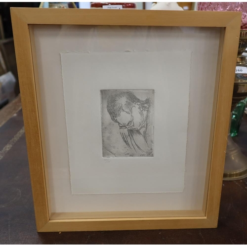 150 - Bernard Leach, portrait of Mushanokoji Saneatsu, etching signed to to the plate, (D)