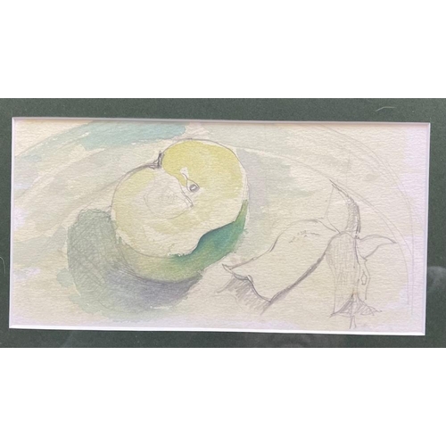 171A - Adrian Heath, mixed media on paper, a cut apple, 4.5ins x 8.75ins (D)