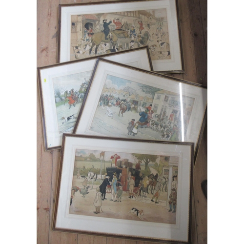 174 - Victor Venner, colour print, coaching scene, together with Ludovici two colour prints, coaching scen... 