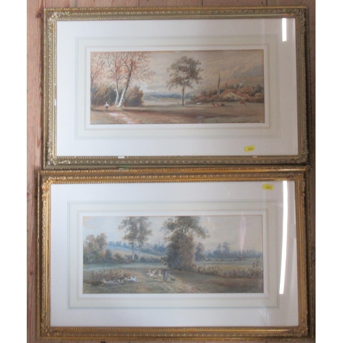 177A - Two 19th century watercolours, one indistinctly signed, the other inscribed Nr Enfield