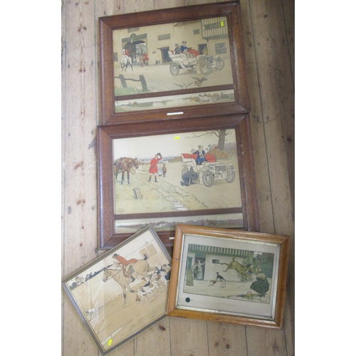 180 - Cecil Aldin, pair of colour prints, Gone Away and The Check, together with two other Aldin prints