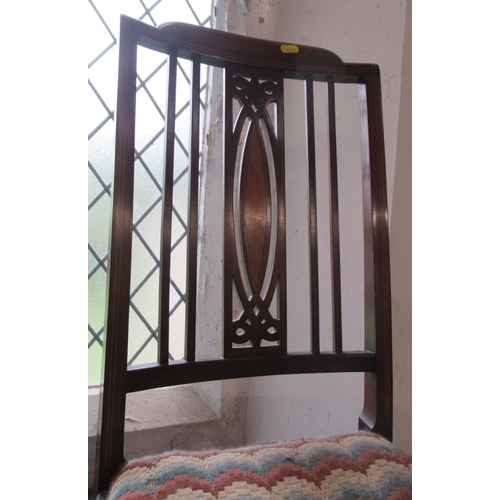 2 - A Victorian rosewood framed and upholstered chair, with carved top rail, together with a pair of bed... 