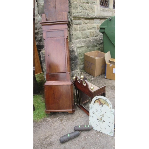 20 - A mahogany longcase clock with arched dial by James Fraser