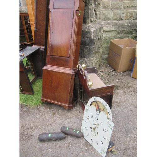 20 - A mahogany longcase clock with arched dial by James Fraser