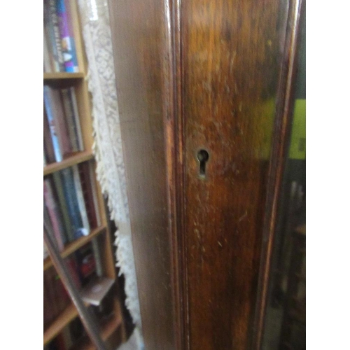 27 - A mahogany glazed cabinet, with astragal glazed doors, opening to reveal adjustable shelves, over tw... 